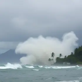 ventania na Costa Verde