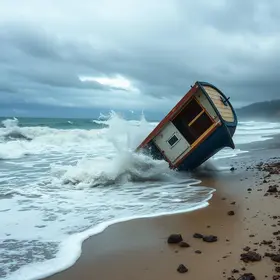 vendaval no litoral norte de SP